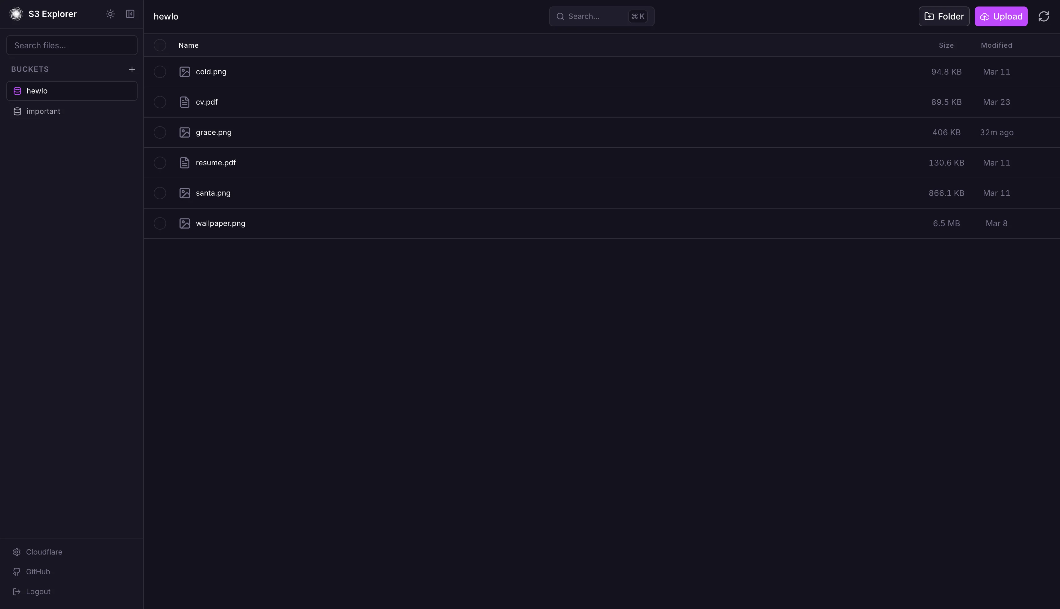 S3 Explorer file manager interface